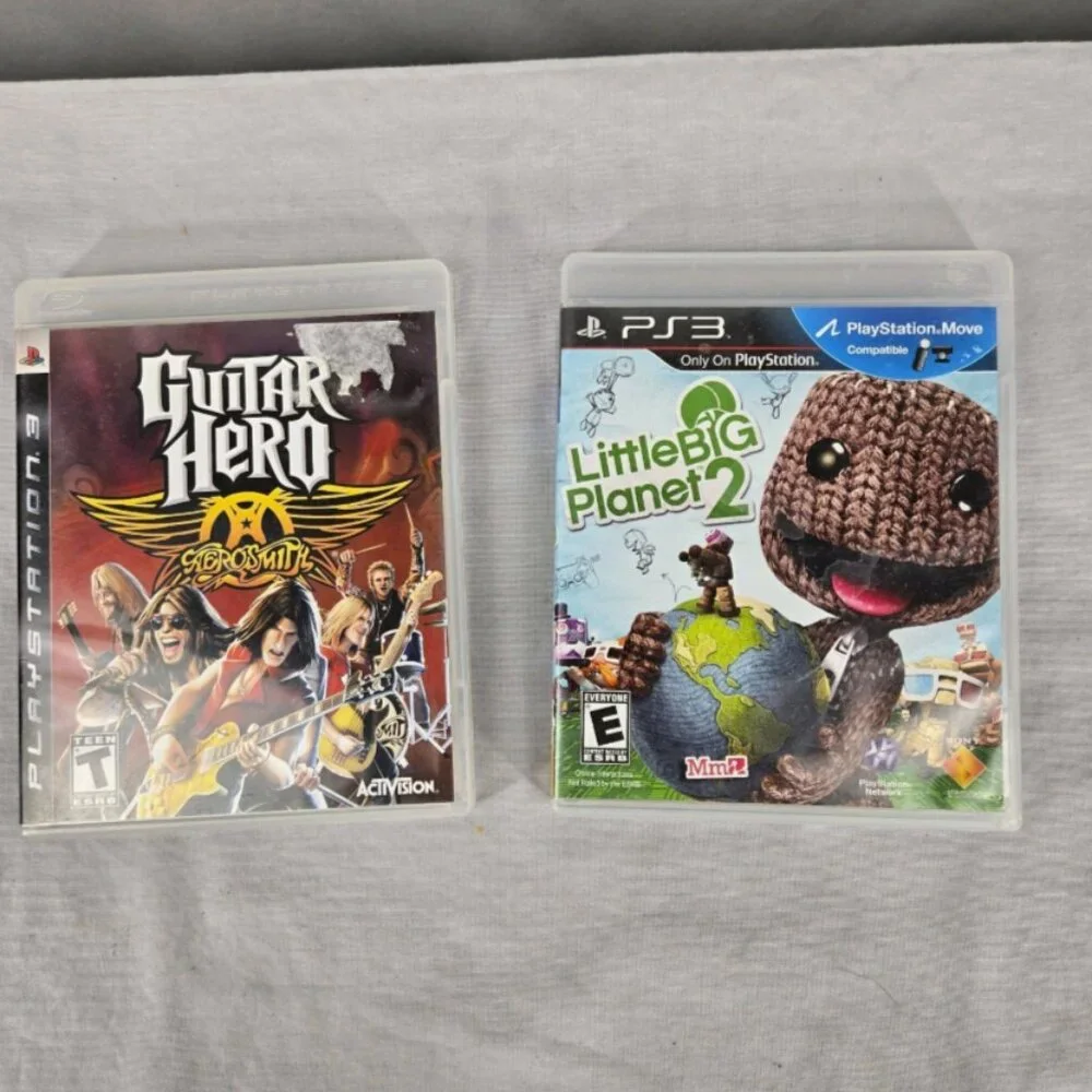 PS3 Lot of 10 PlayStation 3 Call Duty, NBA, Guitar, MLB, Uncharted 2, Speed Work